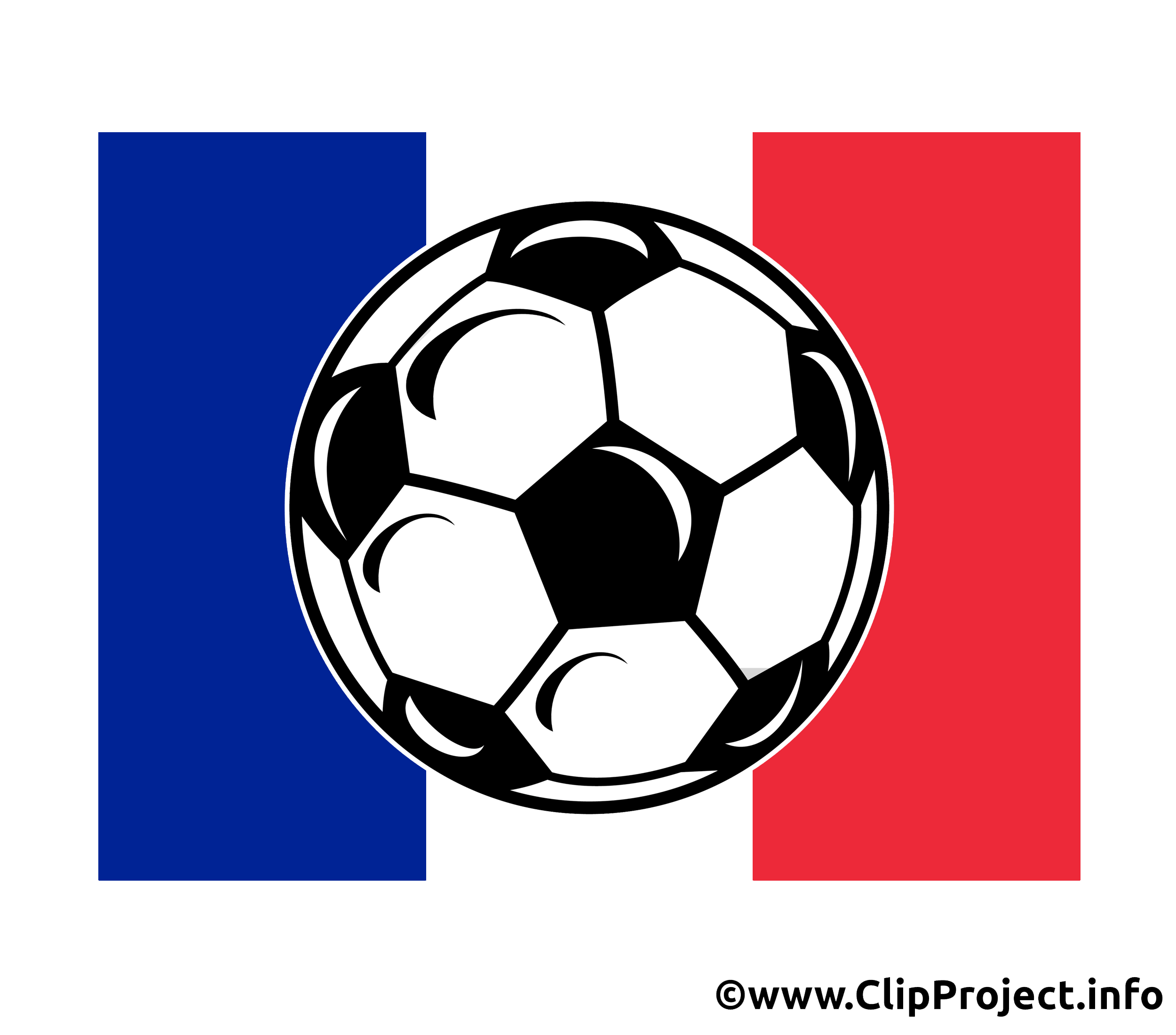 Ballon de foot France clipart gratuit