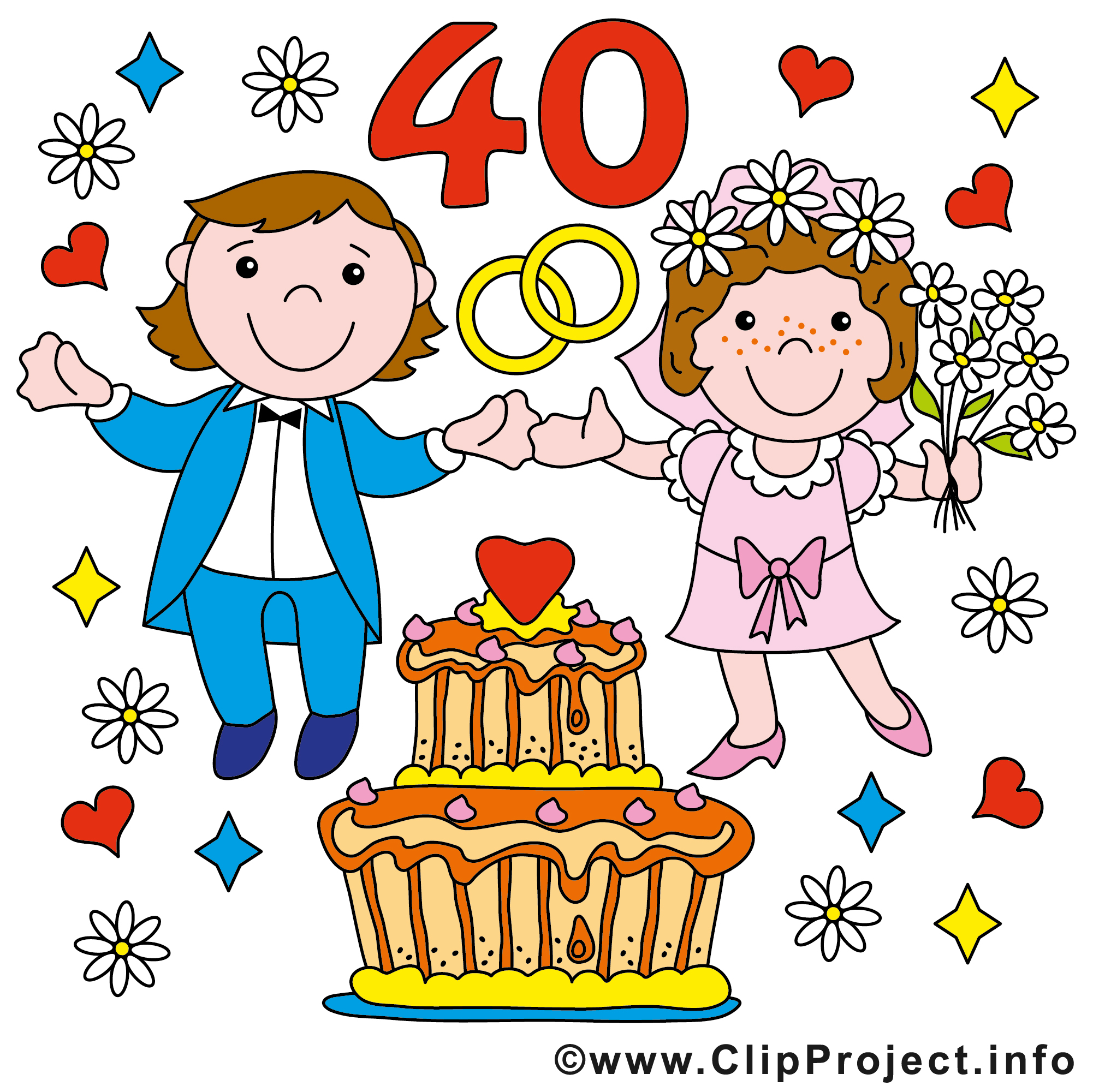 4570book Clipart 40 Ans De Marriage Certificate In Pack 4682