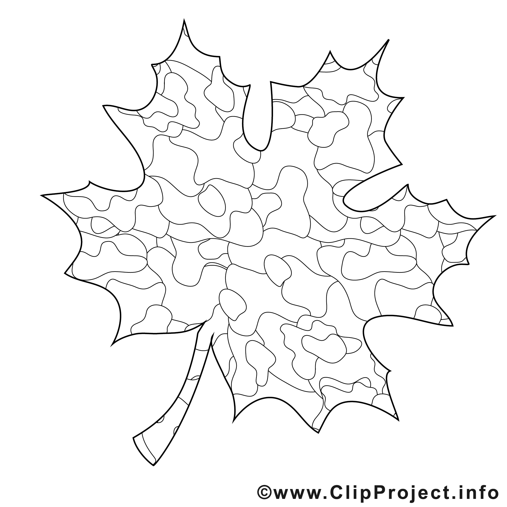 Clipart feuille Automne dessins à colorier Automne