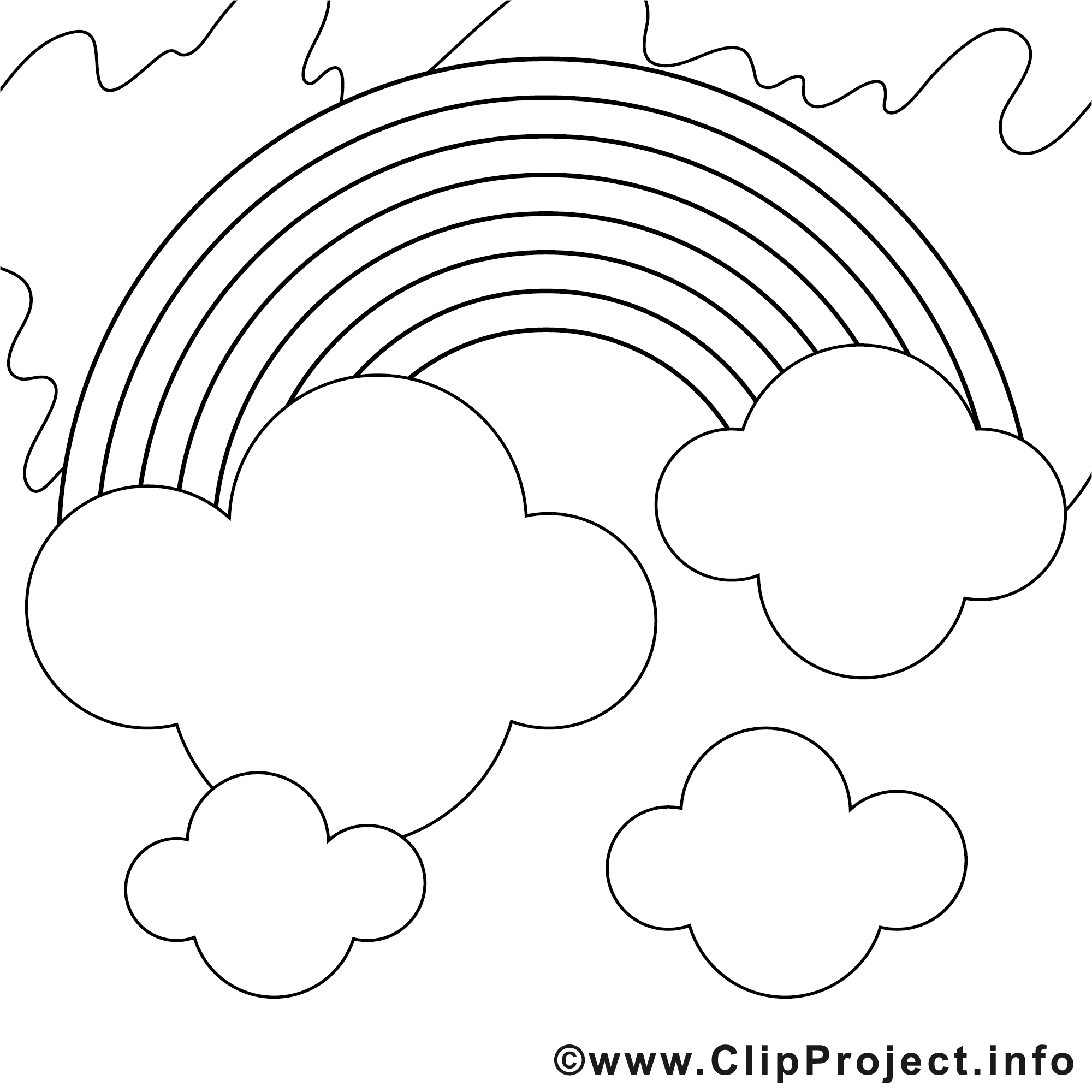 Arcenciel clip art gratuit Été à colorier Été