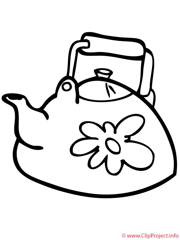 bouilloire coloriage  objets coloriages dessin picture