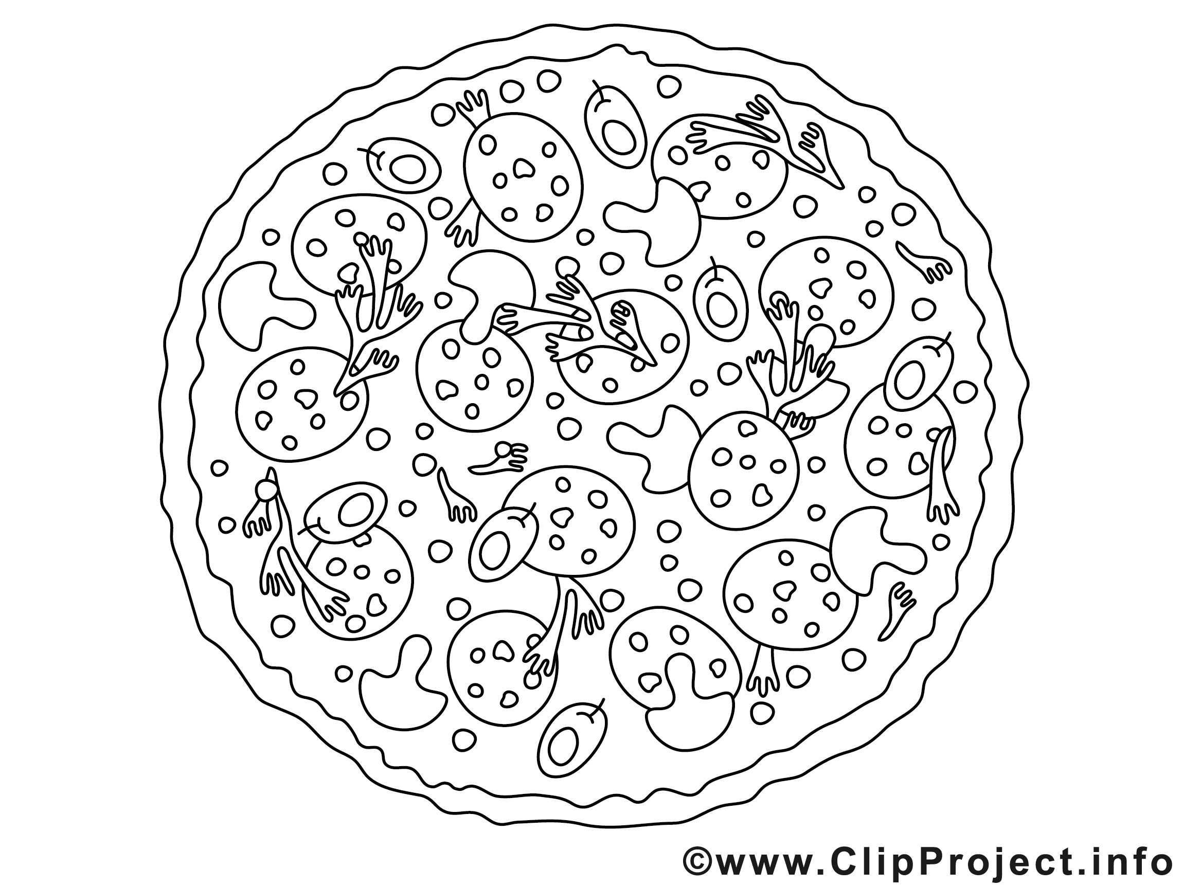 Pizza image – Cuisine images à colorier Repas coloriages pizza image – cuisine images à colorier