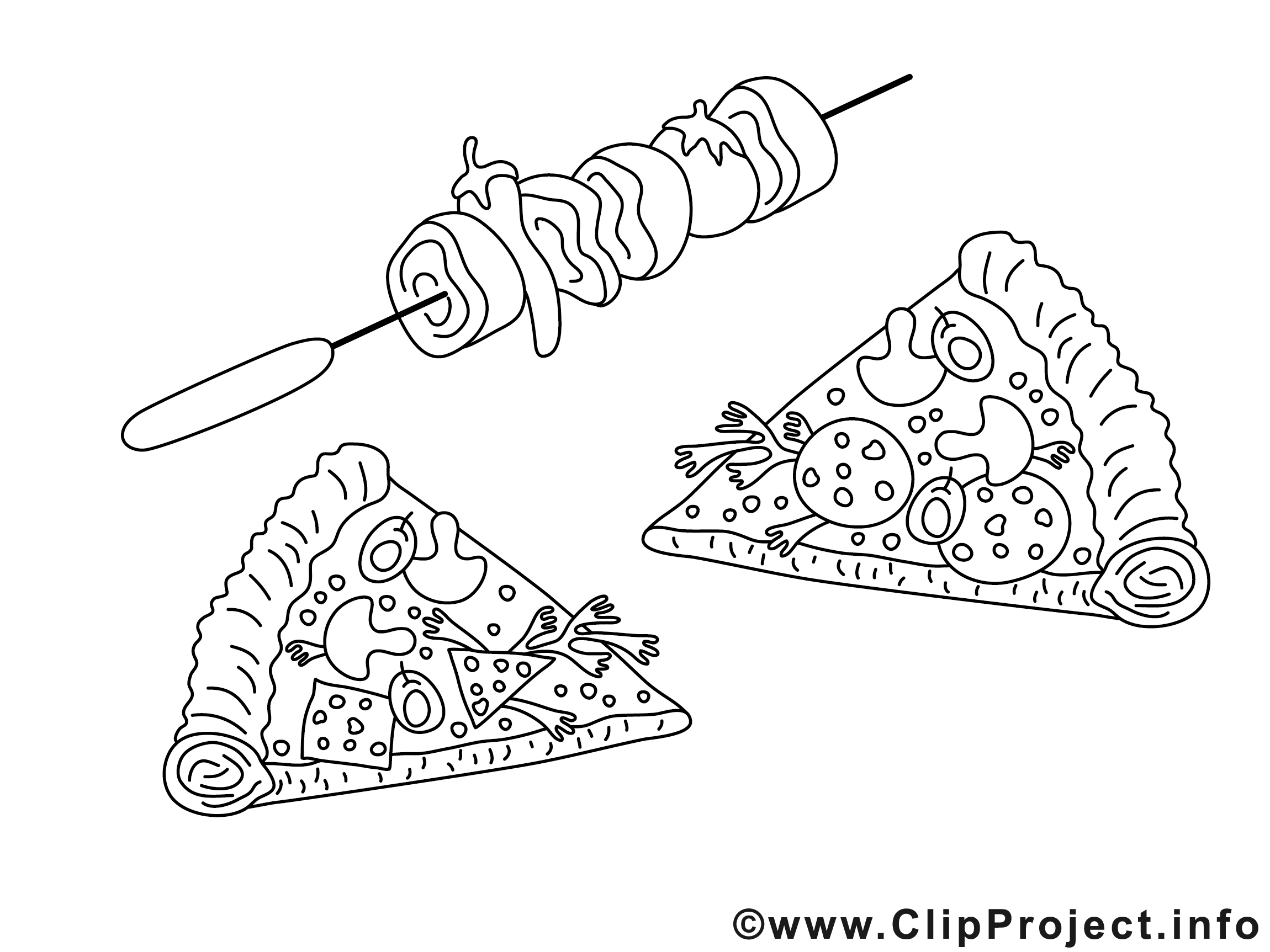 Repas clipart gratuit Cuisine à colorier Repas