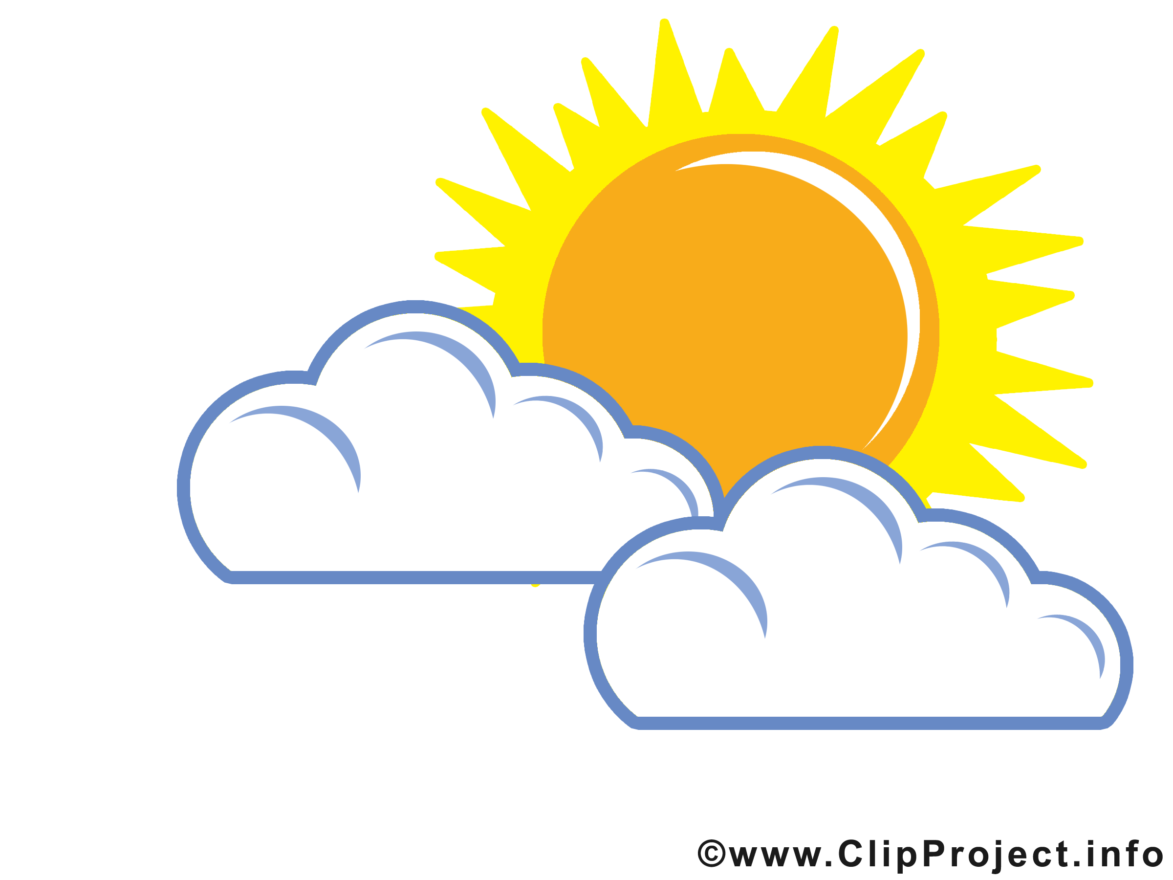 Nuages clip art gratuit – Soleil images gratuites - Temps images dessin