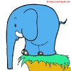 Éléphant bleu clipart gratuite