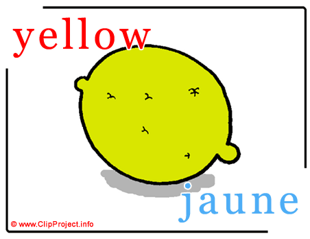Yellow - jaune abc image dictionnaire anglais francais