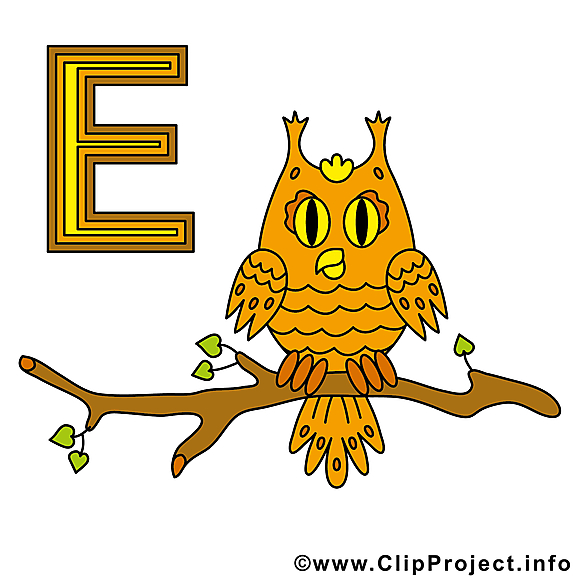 E eule image – Alphabet allemand clipart