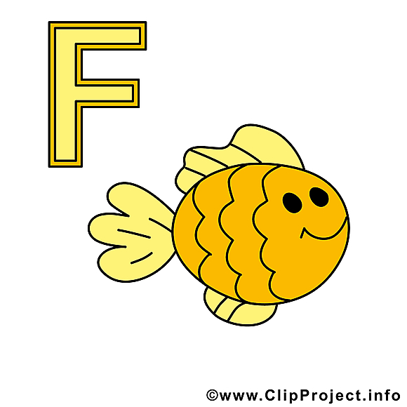 F fisch illustration – Alphabet allemand clipart
