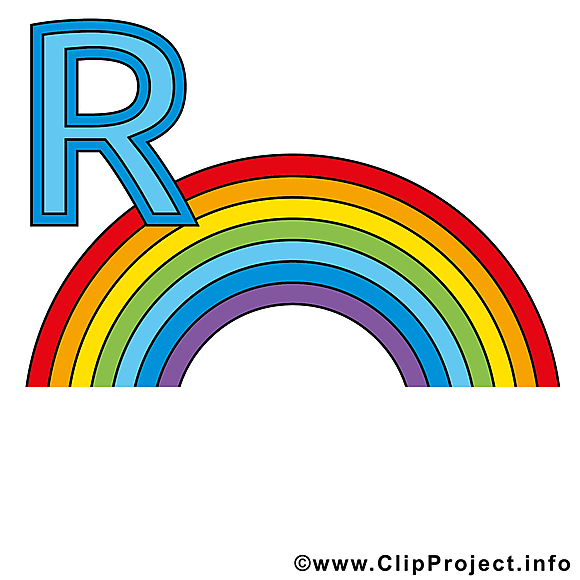 R regenbogen image – Alphabet allemand cliparts