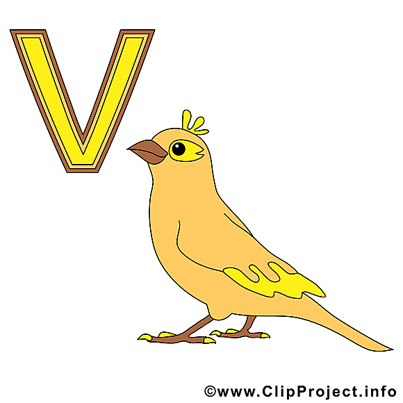 V vogel image – Alphabet allemand images cliparts