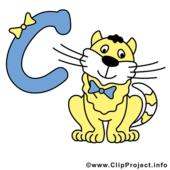 C cat images gratuites – Alphabet english clipart