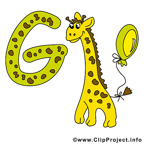 G giraffe dessin – Alphabet english à télécharger