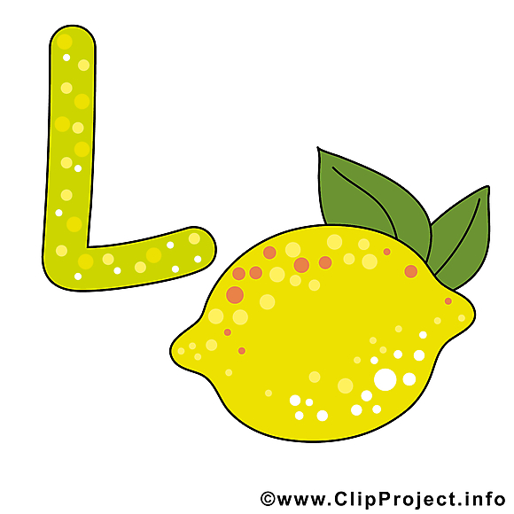L lemon alphabet english image à télécharger gratuite