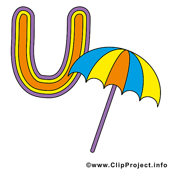 U umbrella clip art gratuit – Alphabet english dessin