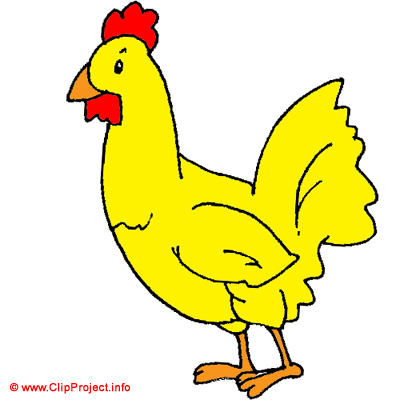 Coq jaune clipart gratuit