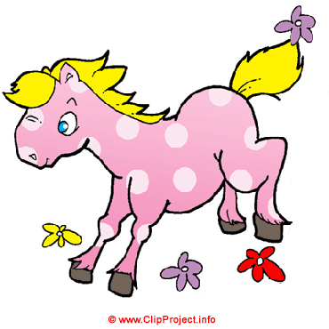 Poney rose image gratuite