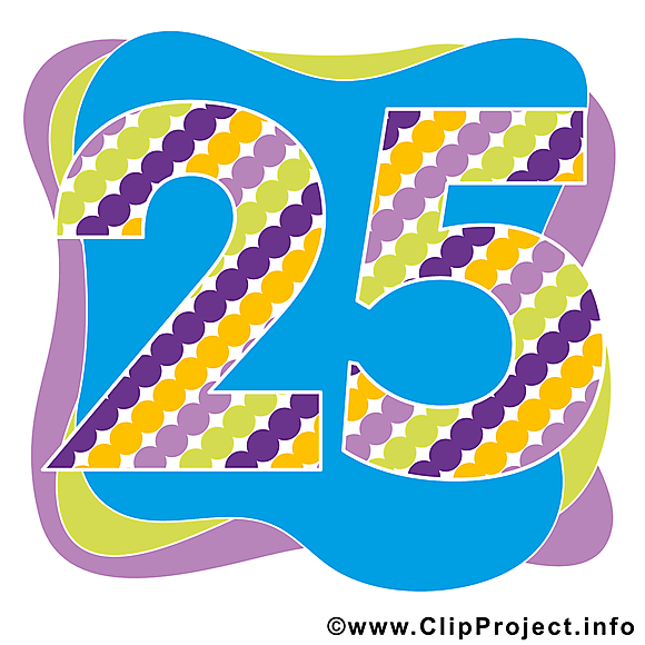 25 ans clip art gratuit – Anniversaire dessin