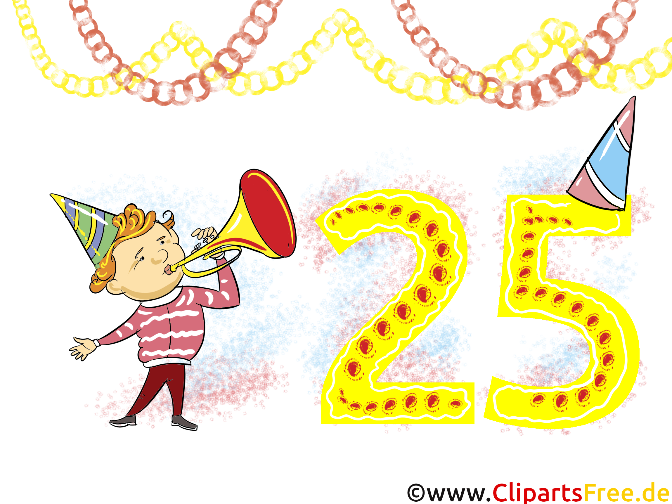 25 ans cliparts gratuis – Anniversaire images