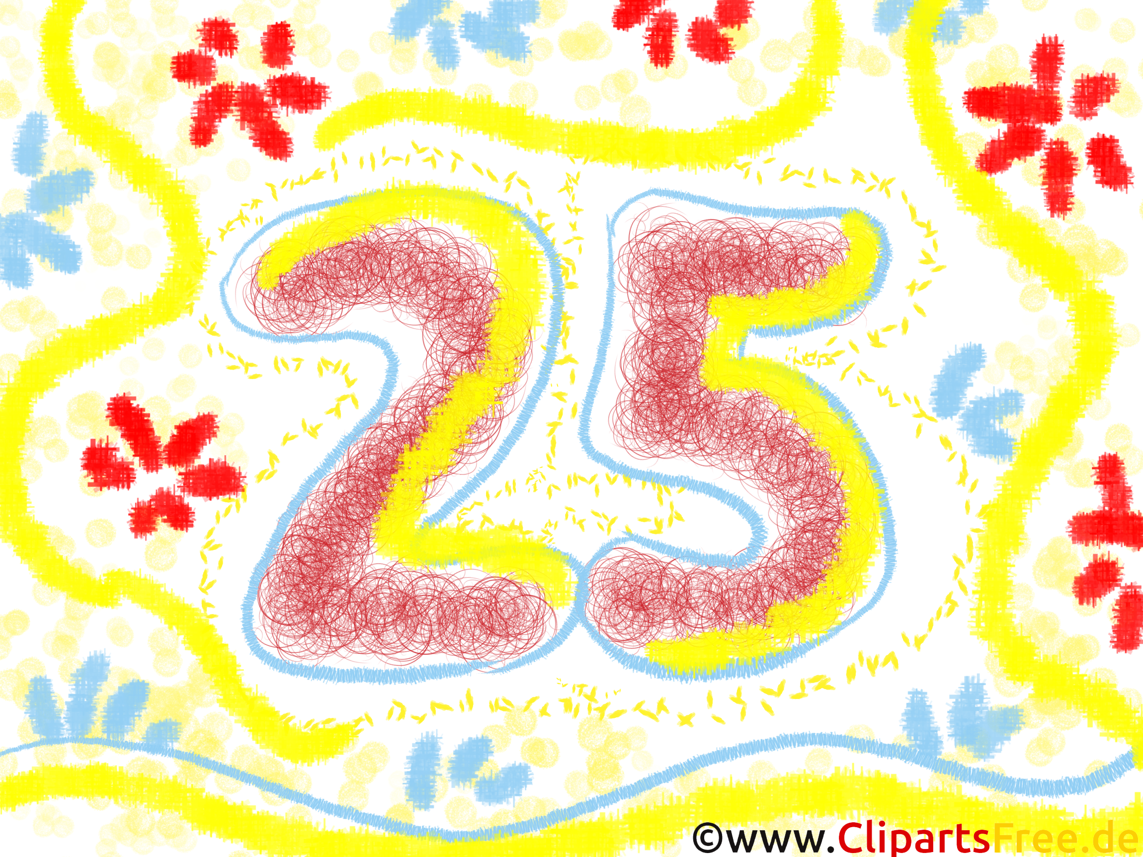 25 ans image gratuite – Anniversaire clipart