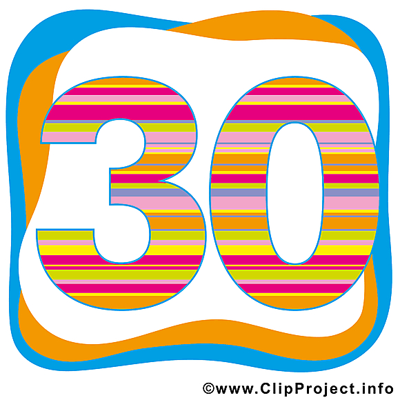 30 ans clipart gratuit – Anniversaire images