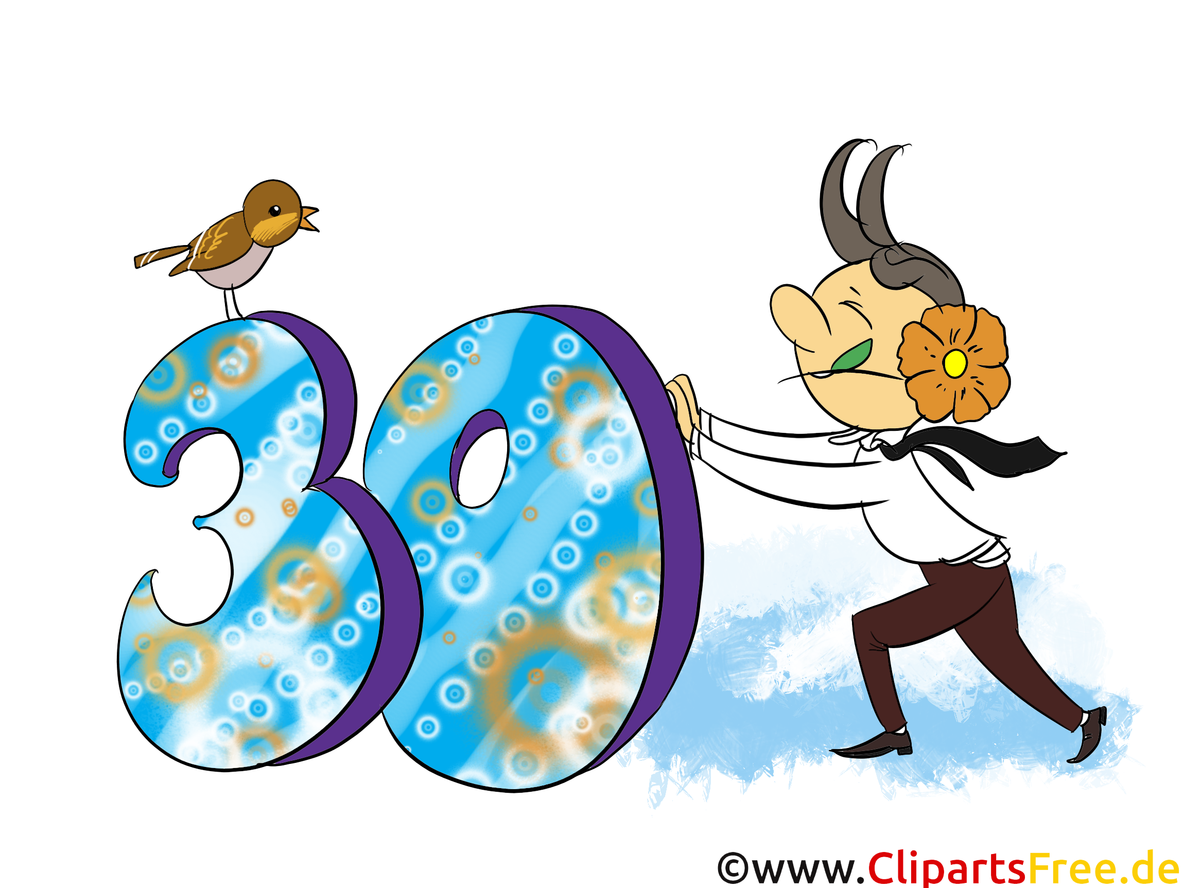 30 ans dessin – Anniversaire clip arts gratuits