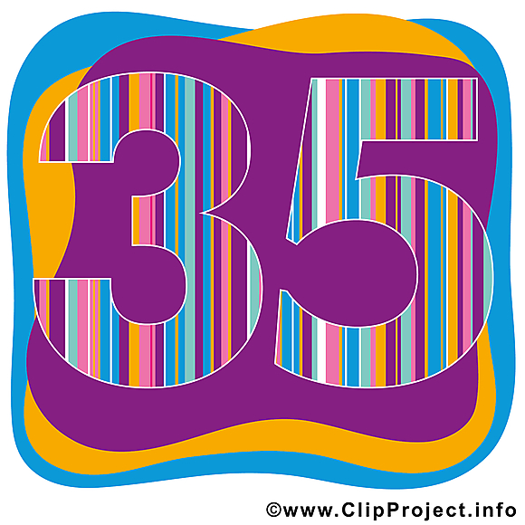 35 ans cliparts gratuis – Anniversaire images