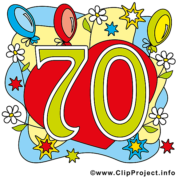 70 ans image à télécharger – Anniversaire clipart