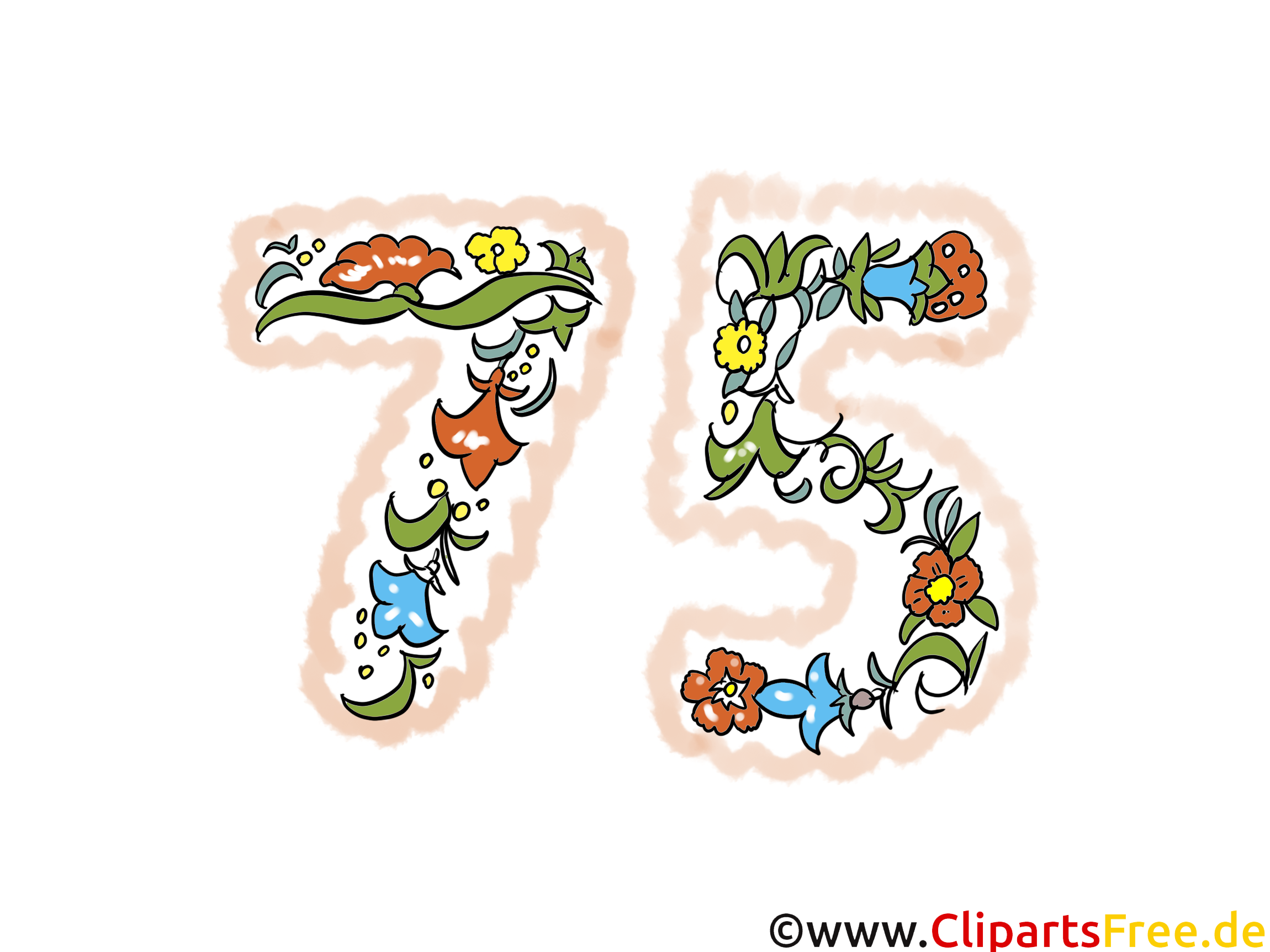 75 ans image – Anniversaire images cliparts