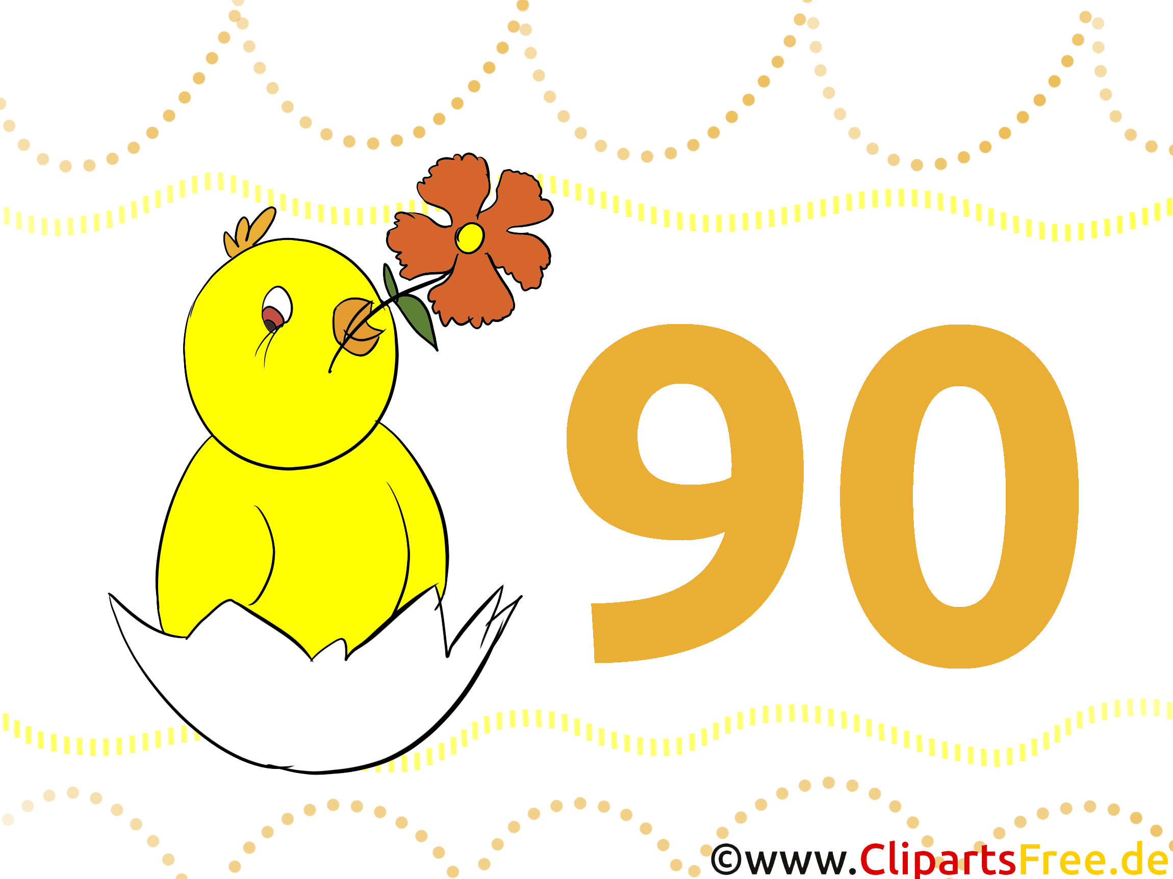 90 ans Anniversaire illustration gratuite