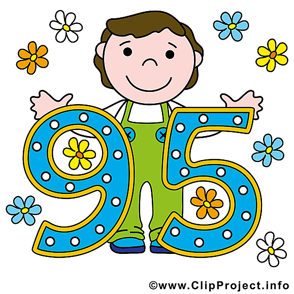 95 ans images gratuites – Anniversaire clipart