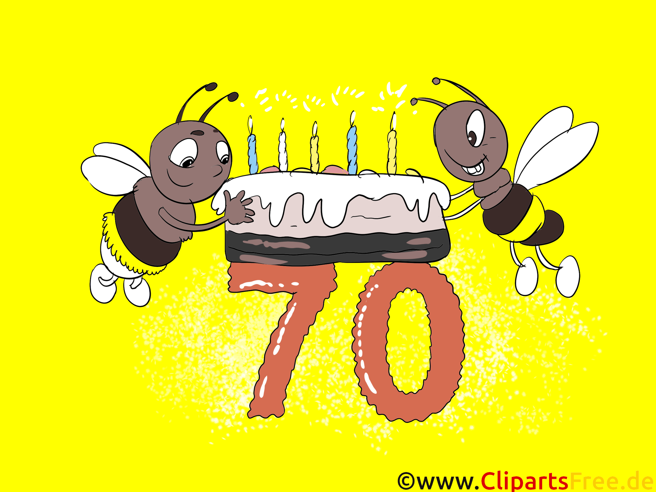 Abeilles 70 ans dessin – Anniversaire cliparts