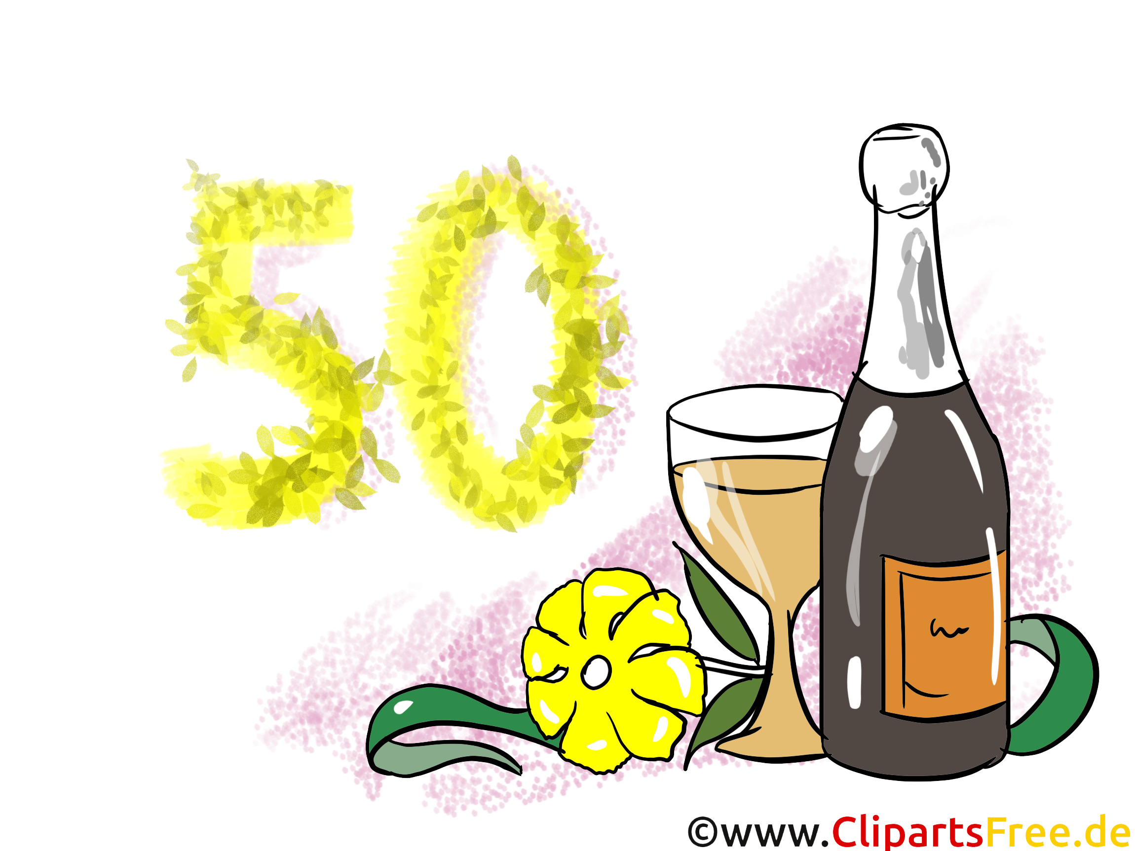 Champagne 50 ans dessin – Anniversaire images