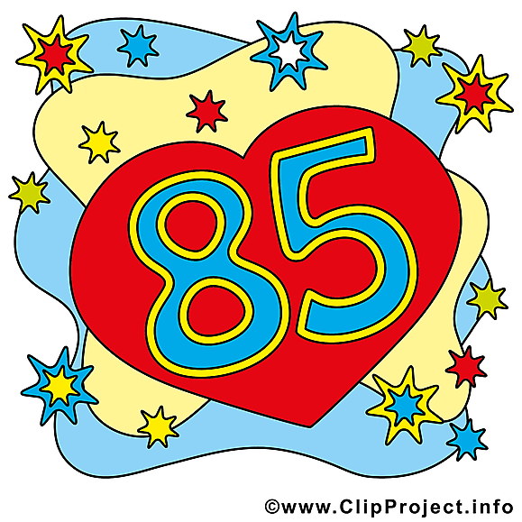 Coeur 85 ans dessin gratuit – Anniversaire image