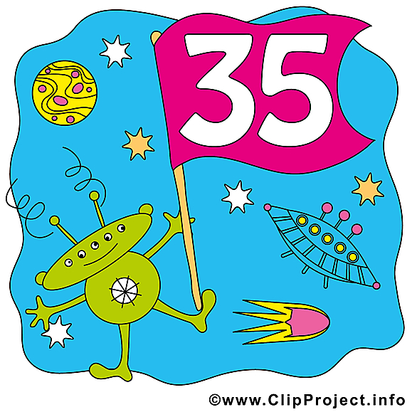 Extraterrestre 35 ans image – Anniversaire cliparts