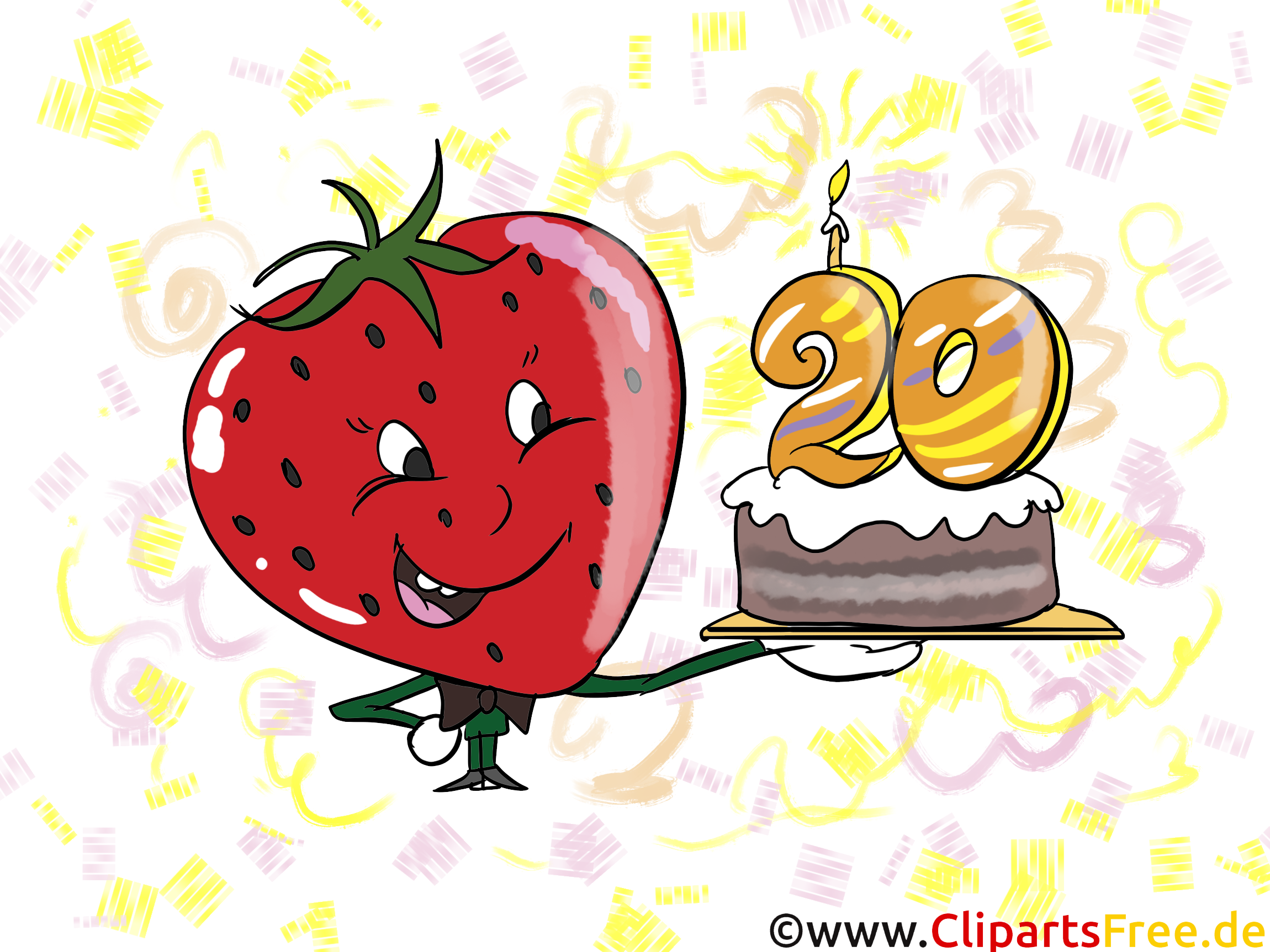 Fraise 20 ans illustration – Anniversaire images