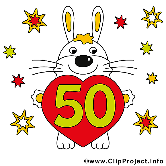 Lapin 50 ans image gratuite – Anniversaire illustration