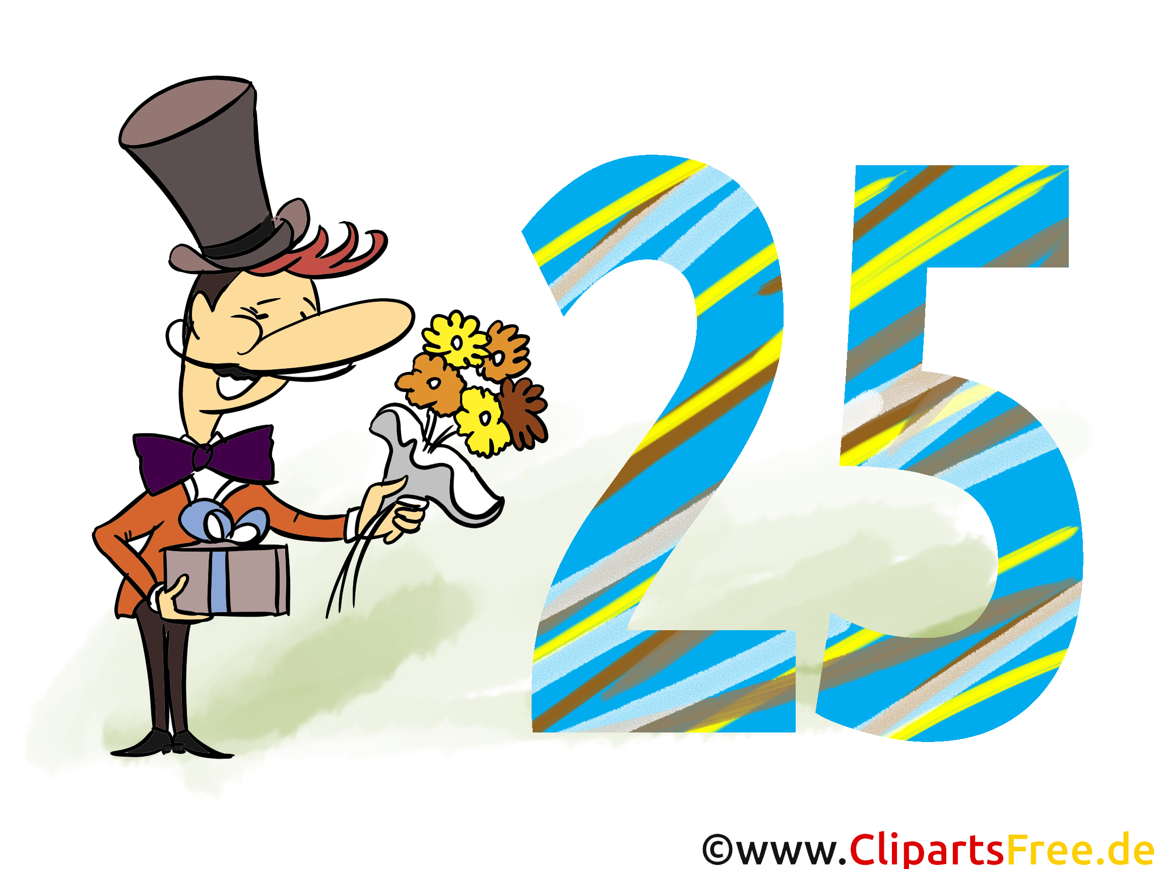 Monsieur 25 ans clipart gratuit – Anniversaire images