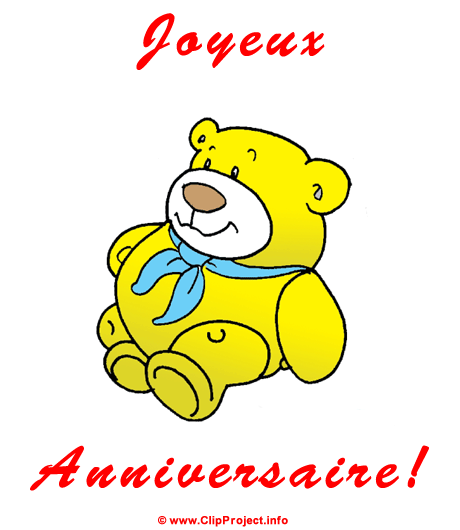 Ours anniversaire clipart gratuit