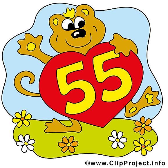 Singe 55 ans dessins gratuits – Anniversaire clipart