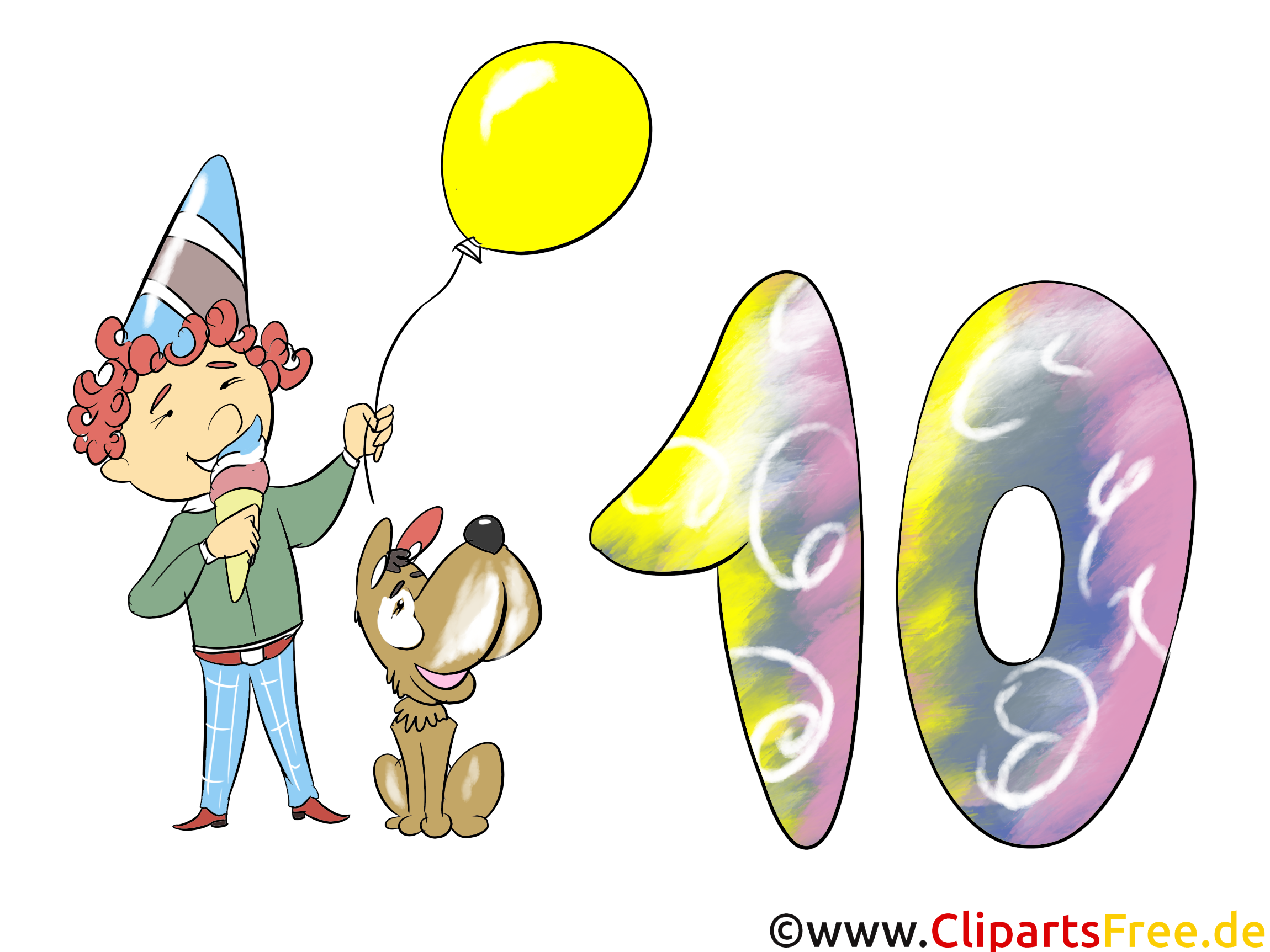 Soirée 10 ans dessin – Anniversaire à télécharger