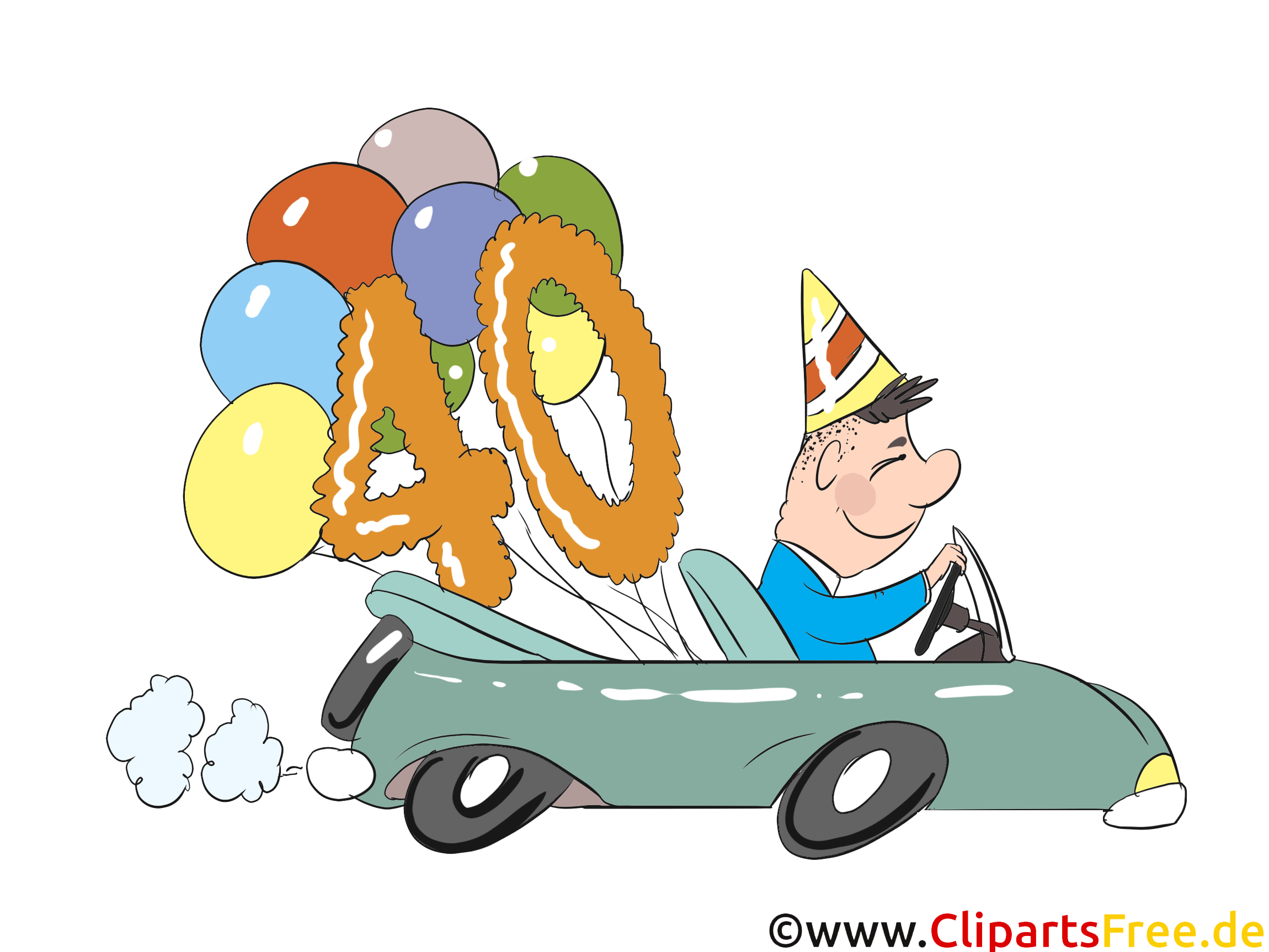 Voiture 20 ans clipart – Anniversaire dessins gratuits