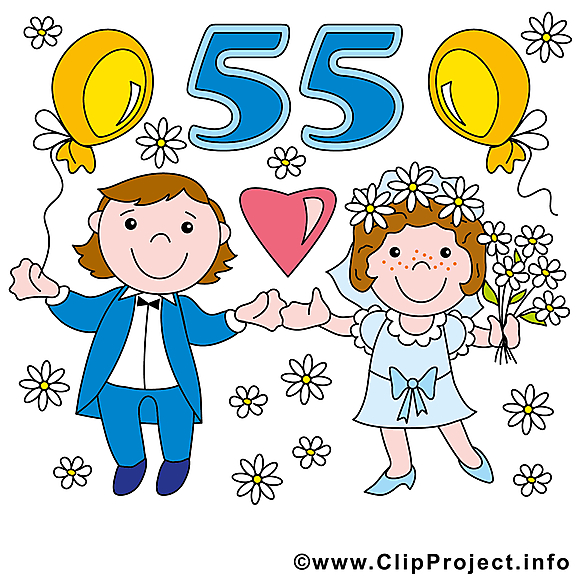 55 ans anniversaire mariage images