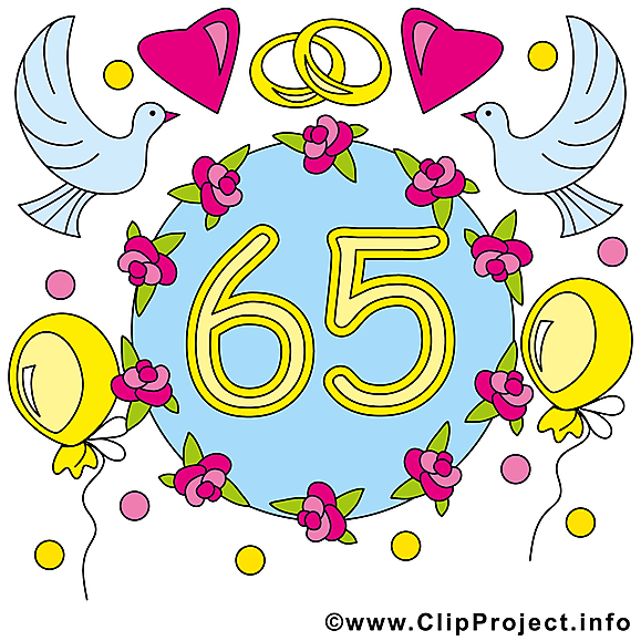 65 ans anniversaire mariage cliparts à télécharger