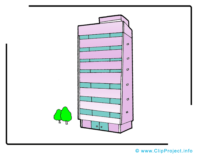 Immeuble clipart – Biens immobiliers dessins