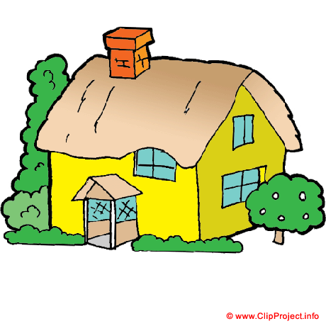 Maison avec jardin clipart gratuit