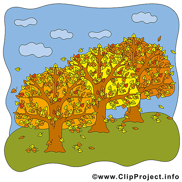 Arbres clip art – Automne image gratuite