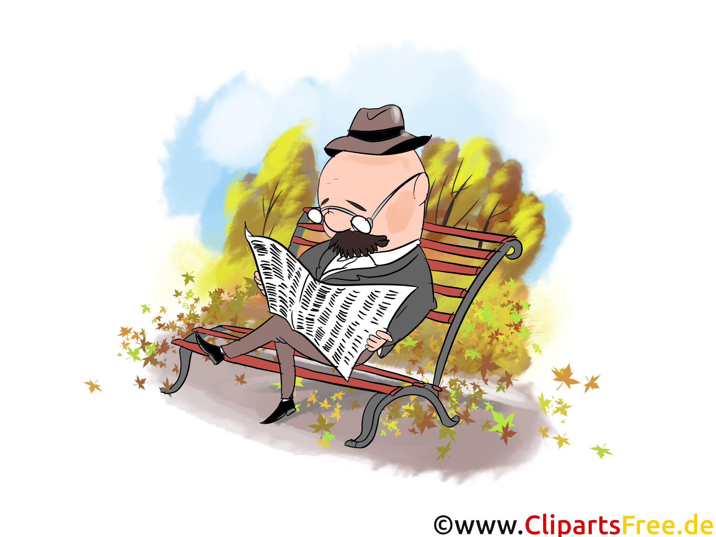 Banc journal dessin gratuit – Automne image