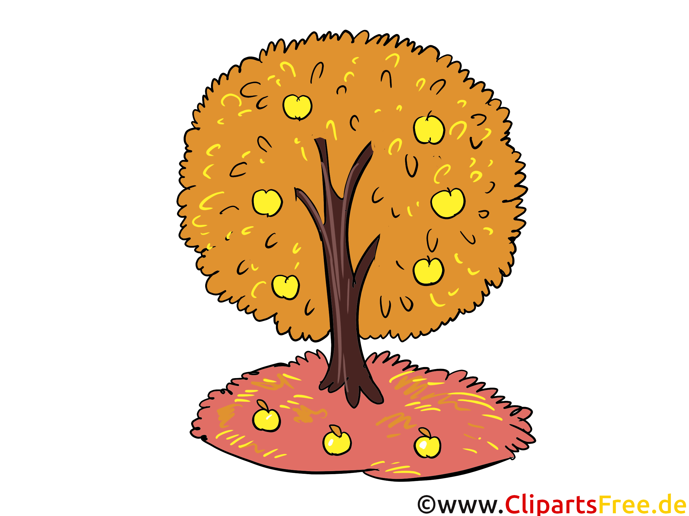 Clip arts gratuits arbre – Automne illustrations