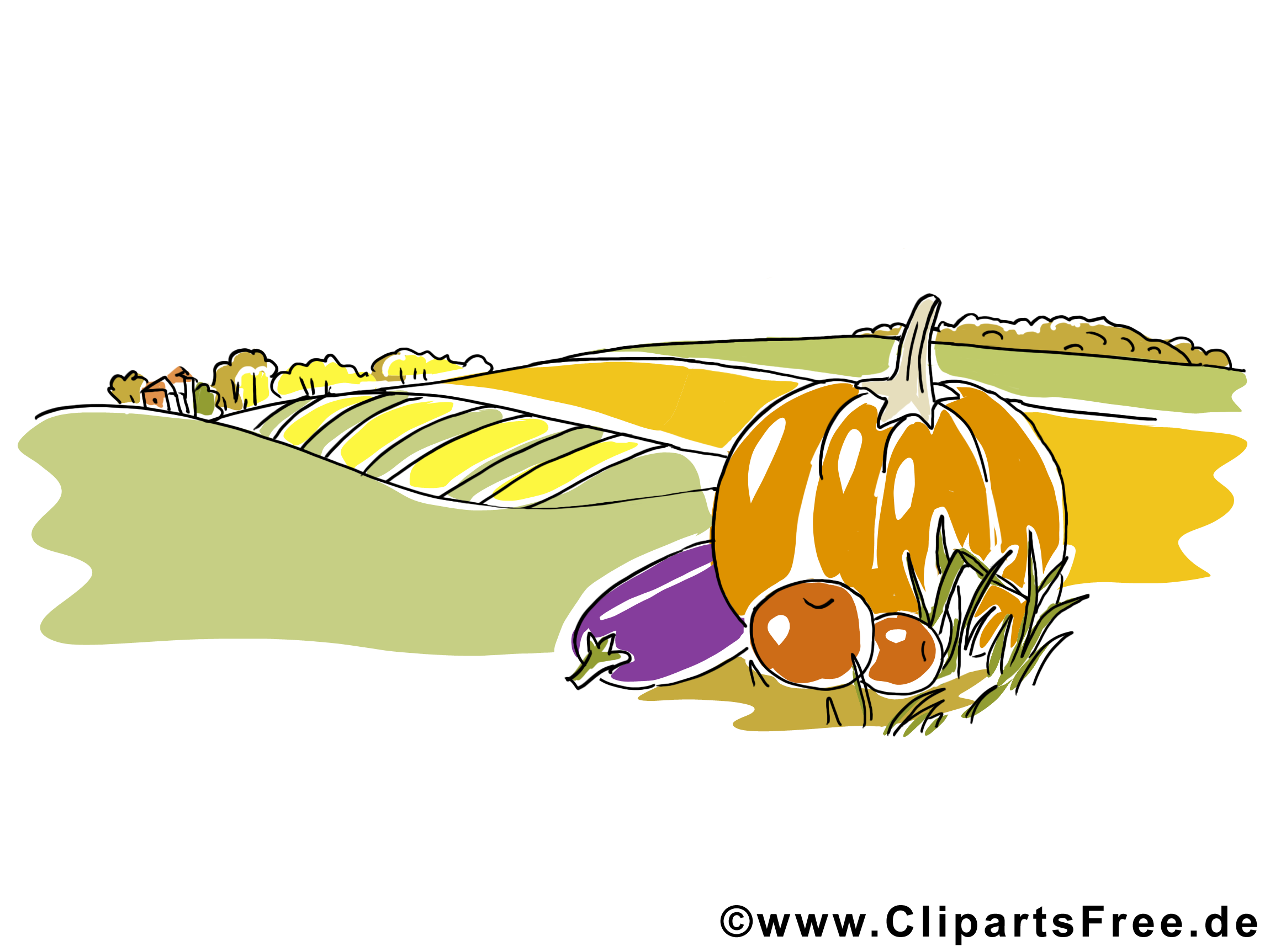 Clipart légumes champ – Automne dessins gratuits