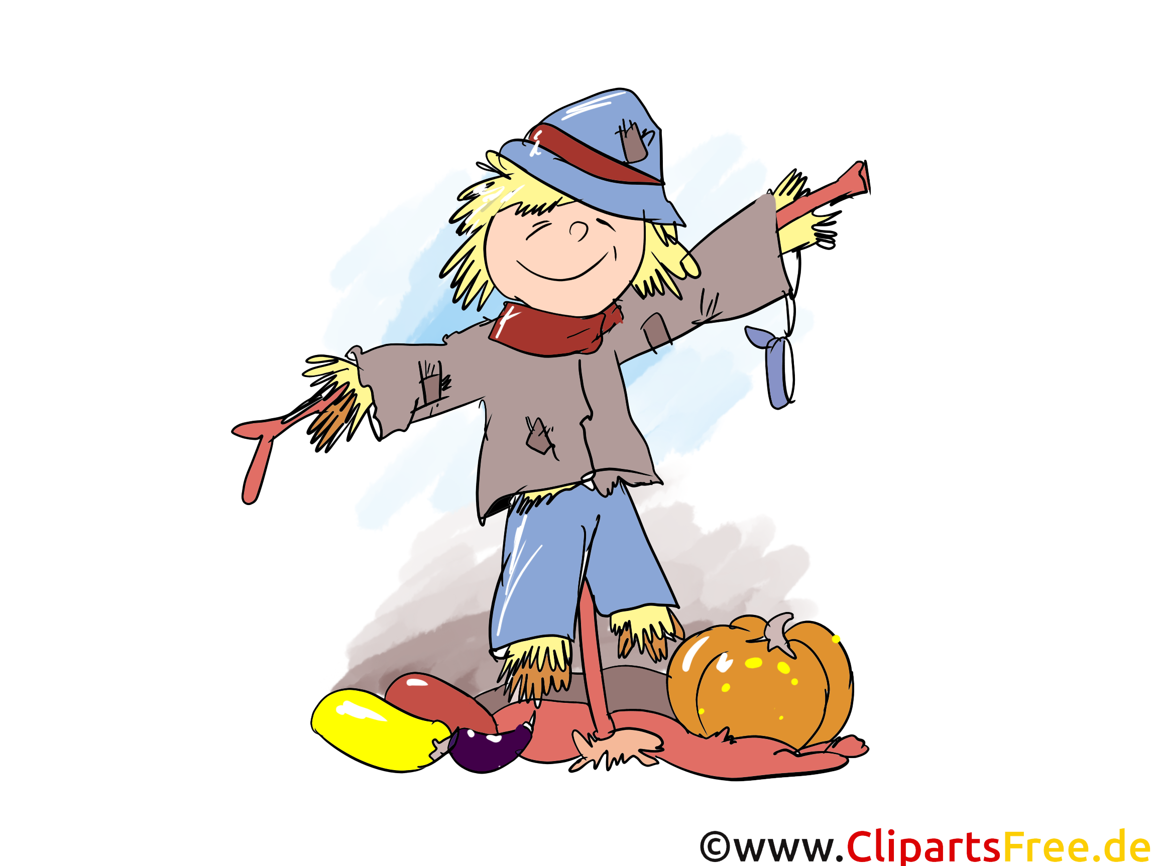 Épouvantail clip art – Automne image gratuite